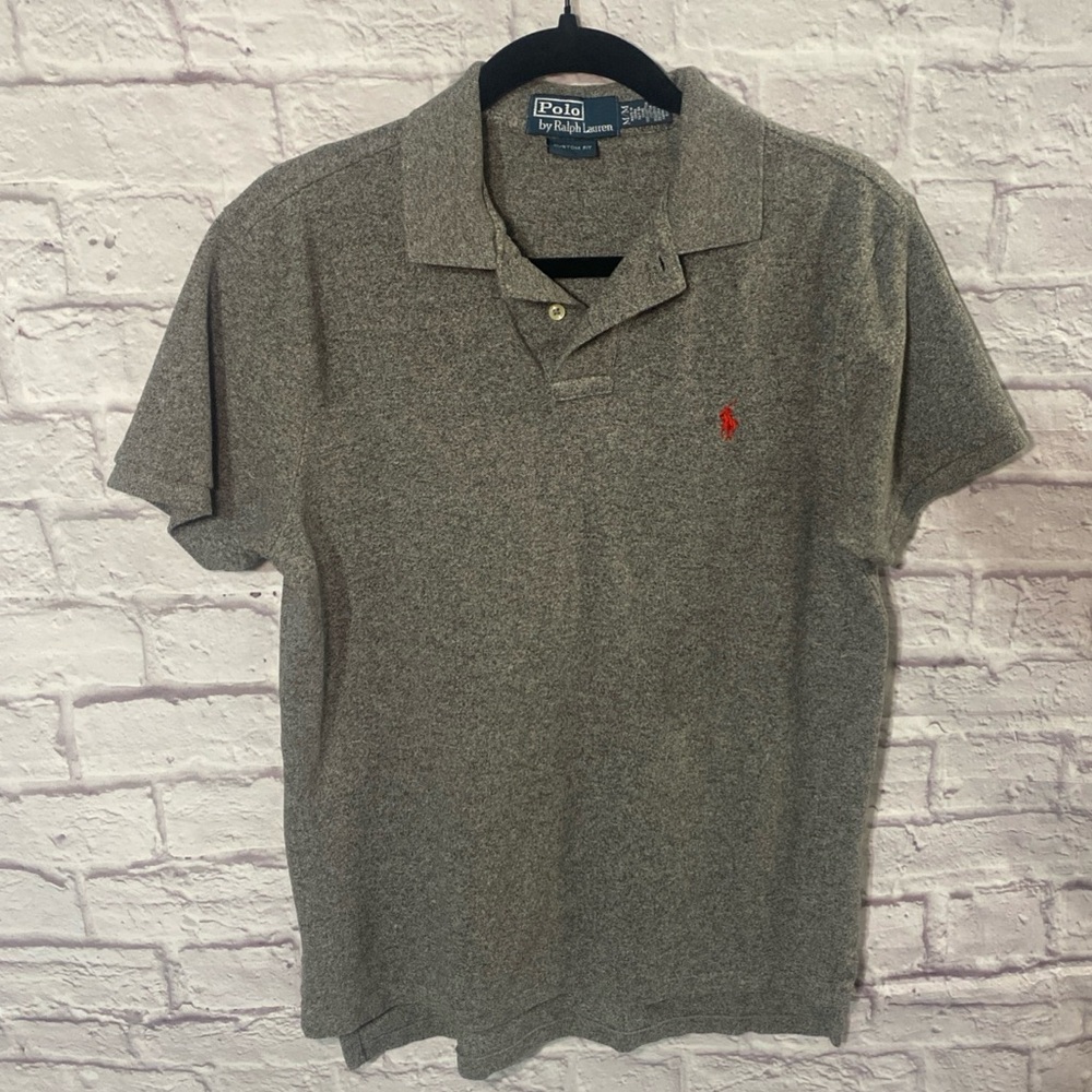 Polo Ralph Lauren Custom Fit Polo Shirt Men’s Size Medium Gray Short Sleeve